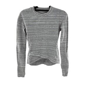 Lululemon Size 2 Heathered Grey Long Sleeve Athletic Top Cropped Fit